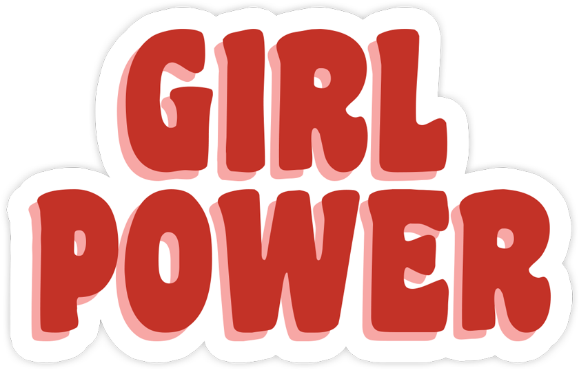 Girl Power Logo Png Pic (black, chocolate, white)