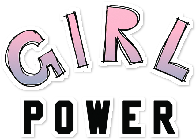 Girl Power Logo Png Transparent Image (white, gray, black, silver, pink)