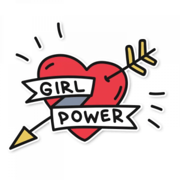 Girl Power Logo Transparent Background (black, chocolate, lavender, white)