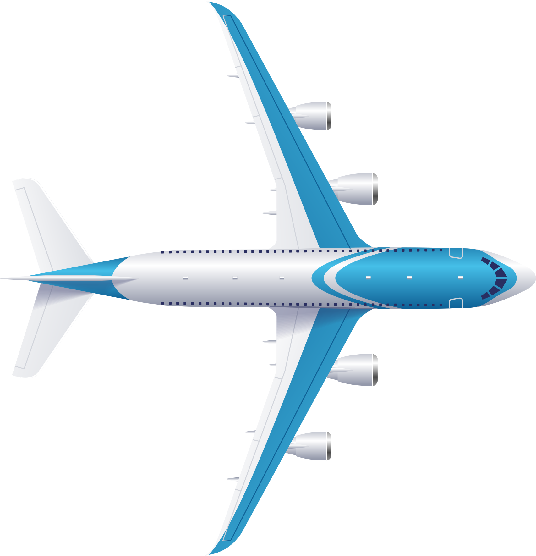 Airline Png Isolated File (teal, white, black, silver, lavender)