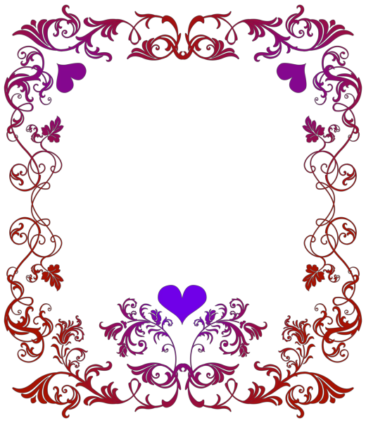 Girly Border Png File (black)