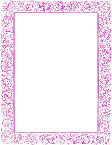 Girly Border Png Free Download (black, pink, lavender)