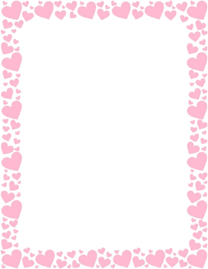 Girly Border Transparent Png (pink, white)