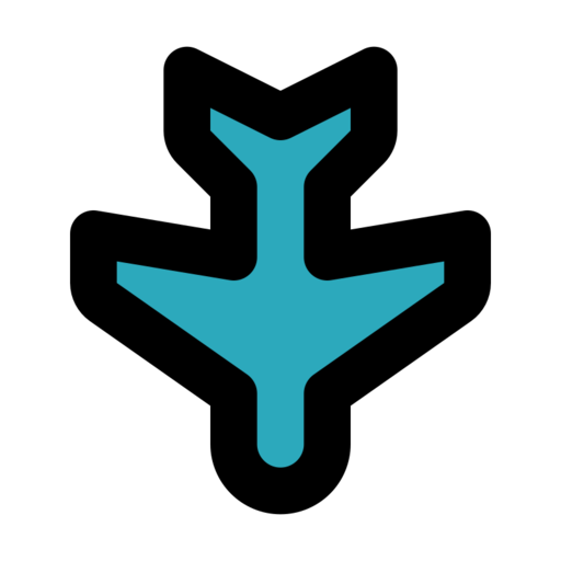 Airplane 2 Free Transparent Png Icon Download (black, teal)