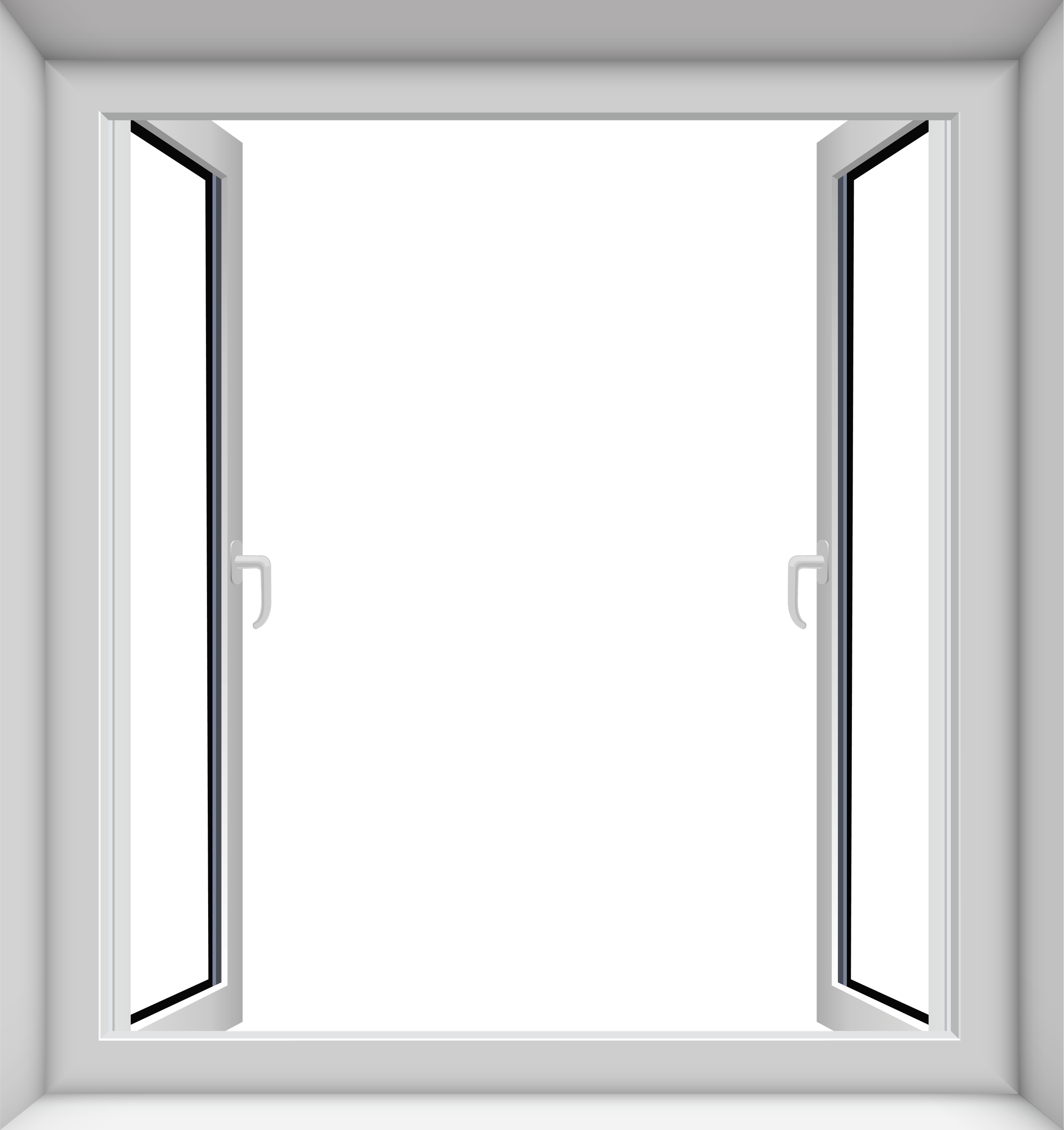 Airplane Window Frame Png File (black, silver)