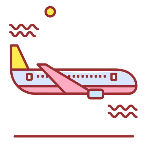 Airplane Free Png Icon (pink, maroon, lavender, black, chocolate)