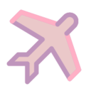 Airplane Icon Free Png Icon Download (pink, silver, black, white)