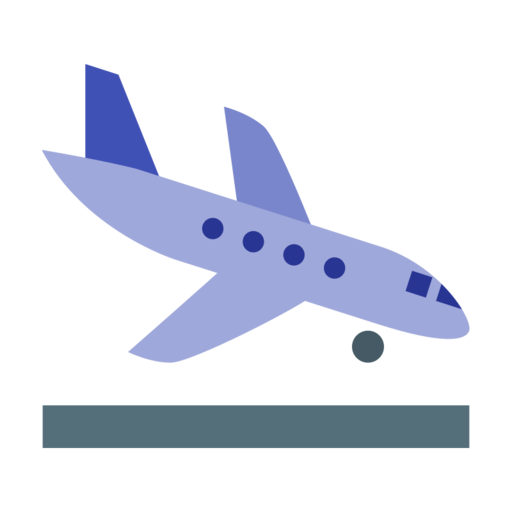 Airplane Landing Free Png Icon (silver, teal, black, gray)