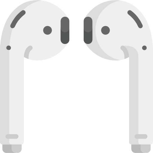 Airpods Png Transparent Image (white, lavender)