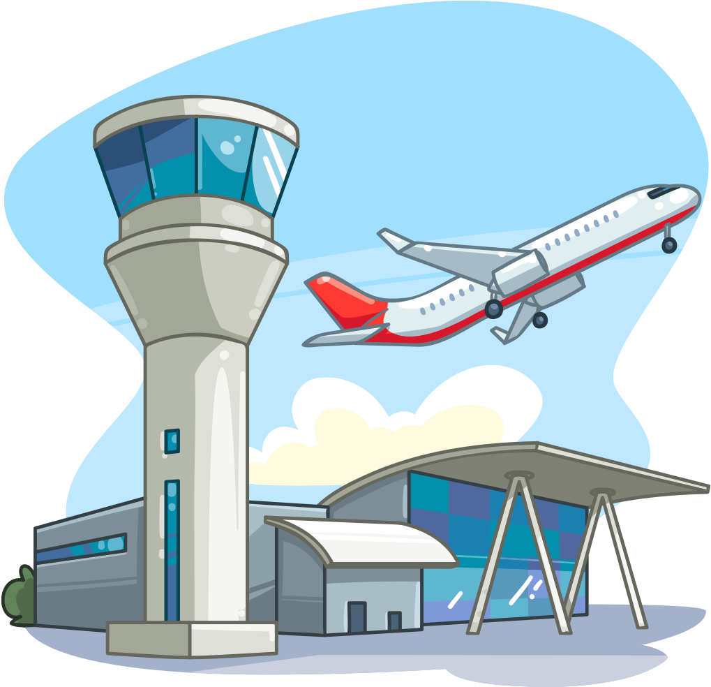 Airport Png Isolated File (white, black, beige, lavender, mint)