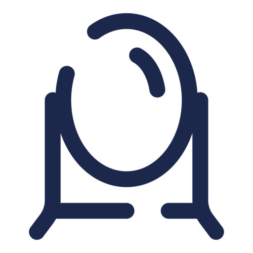 Mirror 1 Free Transparent Png Icon Download (navy, black)