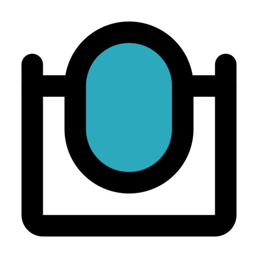 Mirror 4 Free Png Icon Download (black, teal)