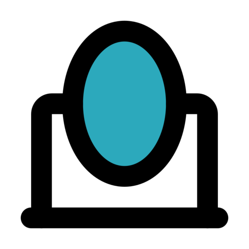 Mirror 5 Free Transparent Png Icon Download (black, teal)