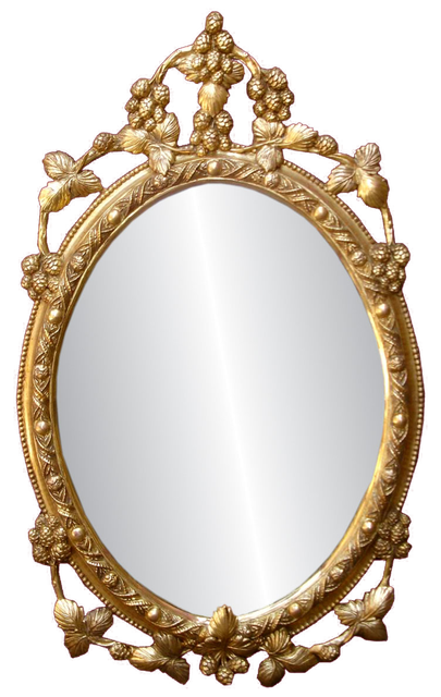 Mirror Frame Png File (white, lavender, black)