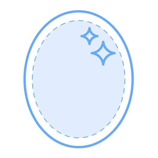 Mirror Free Png Icon (silver, white, lavender, black)