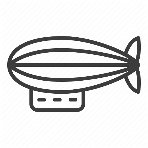 Airship Vector Transparent Background (black, indigo)