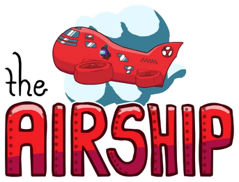 Airship Vector Transparent Png (teal, black, lavender, red, chocolate)