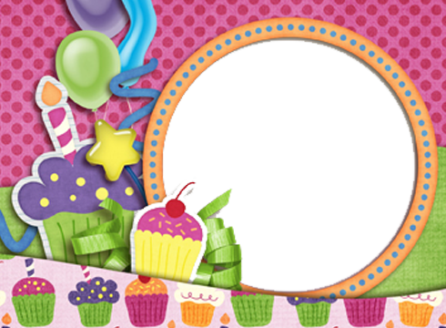 Birthday Collage Frame Png File (silver)