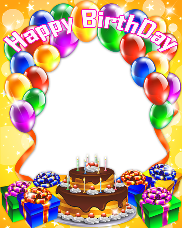 Birthday Collage Frame Png Hd (orange, white, purple, black, pink)