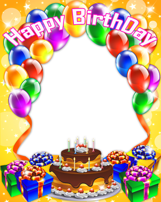 Birthday Frame Png Isolated Hd (white, black, gold, pink, orange)