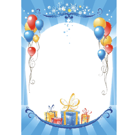 Birthday Frame Png Photo (black, gray, silver)