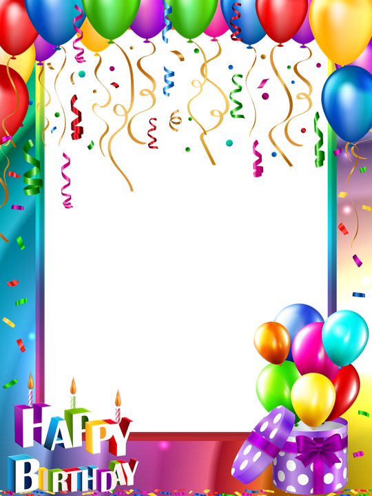 Birthday Frame Png Photos (white, maroon, black)