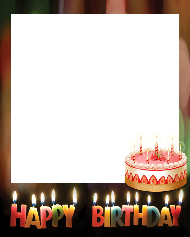 Birthday Frame Png Pic (white, black)