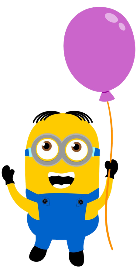 Birthday Minions Png Clipart (black, gold, white, teal, violet)