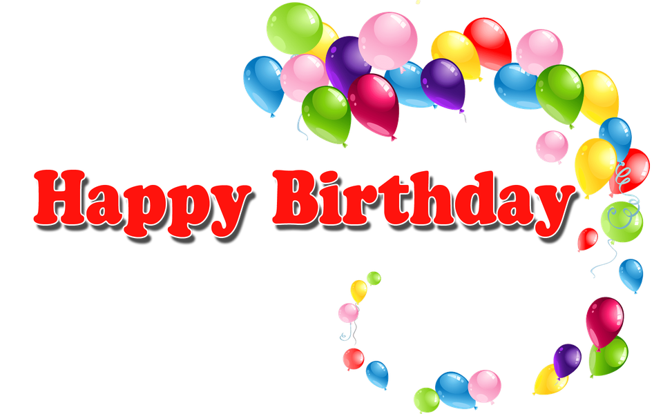 Birthday Png Hd (black, red)