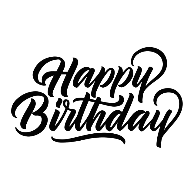 Birthday Png (black, white)