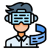 Virtual Reality Avatar Man Technology Icon Free Png Icon Download Path (gray, lavender, black, pink)