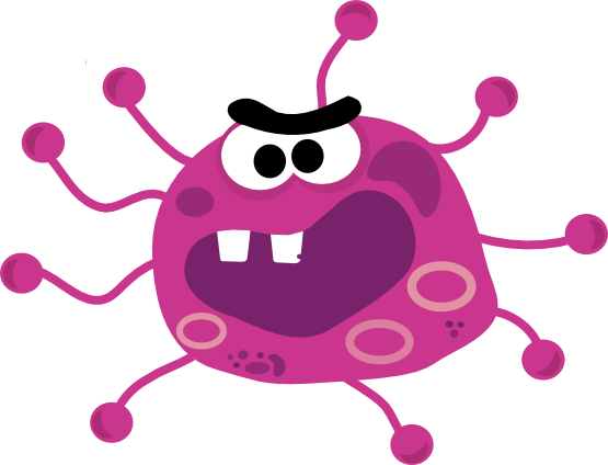 Virus Png Pic (purple, black, salmon, white)