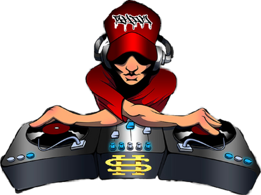 Disc Jockey Png Isolated Transparent (black, indigo)