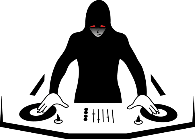 Disc Jockey Silhouette Png Image File (black, gray, white)