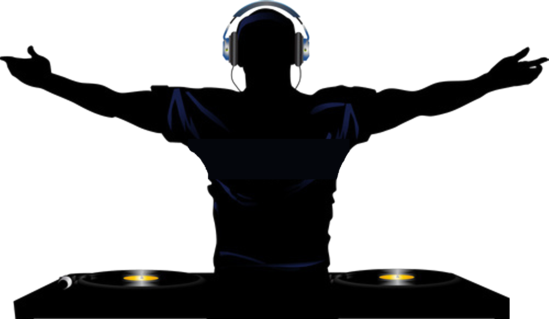 Disc Jockey Silhouette Png Pic (black, white)