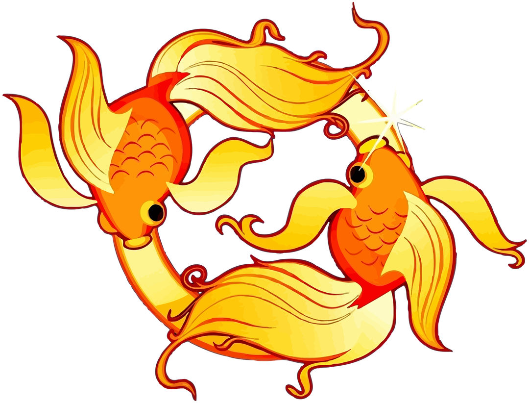 Pisces Png Photo (black, orange)