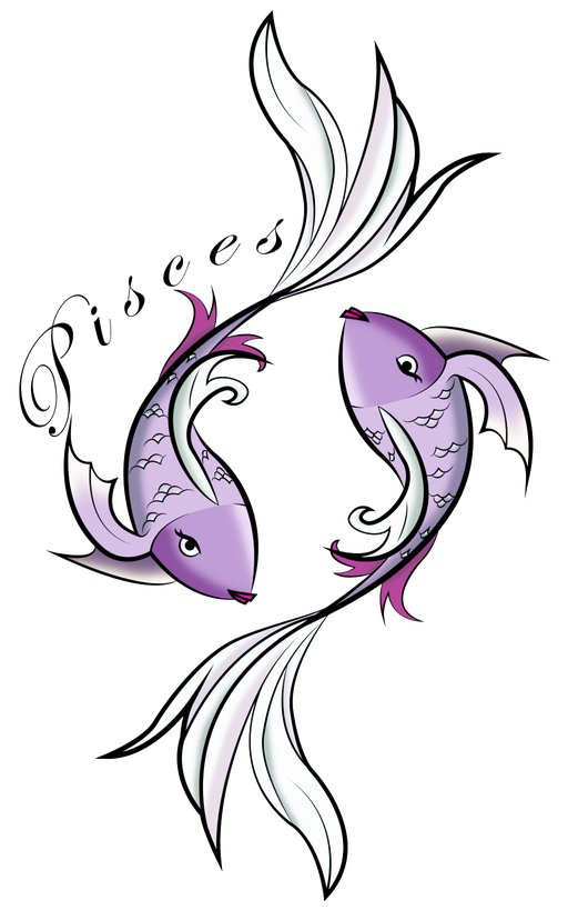 Pisces Png Transparent Image (black, plum)