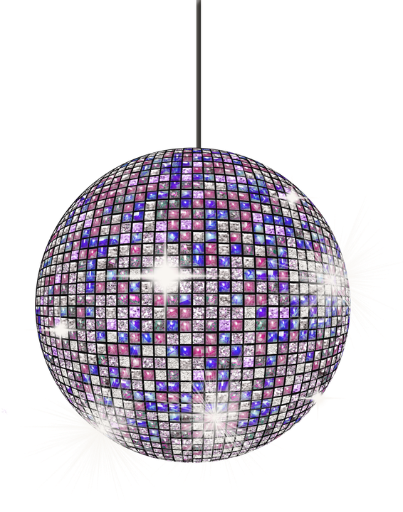 Disco Ball Download Png Isolated Image (black, indigo, white)