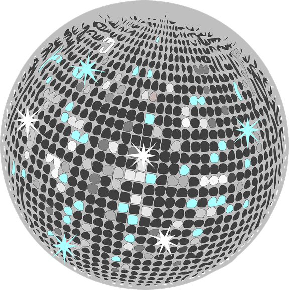 Disco Ball Png Background Image (black, silver, indigo)