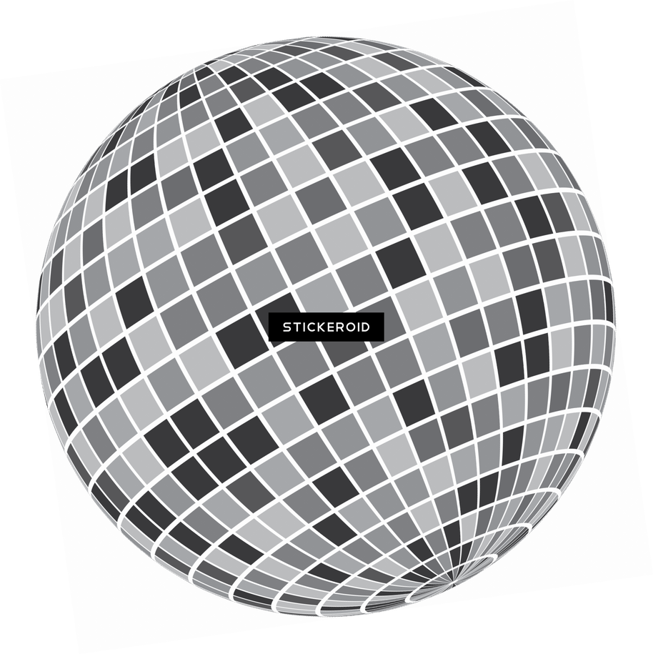 Disco Ball Png Isolated Transparent Image (black, gray, silver, indigo)