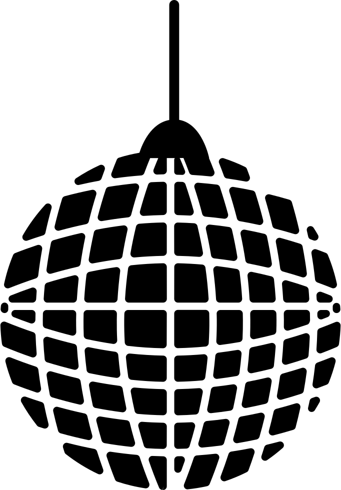 Disco Ball Transparent Background (black, white, indigo, silver)