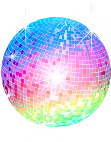 Disco Ball Transparent Isolated Images Png (black, white)