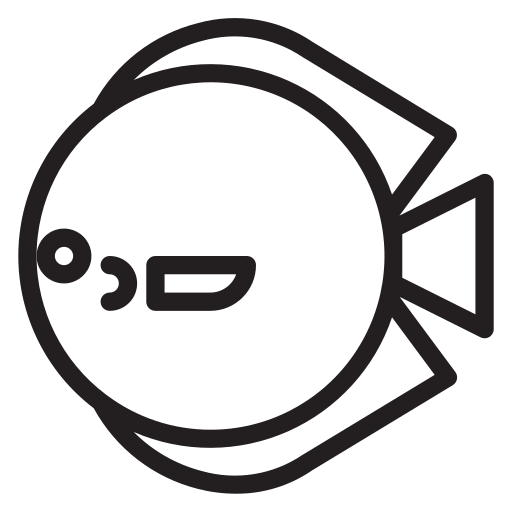 Discus Fish Icon Free Png Icon Download (black)