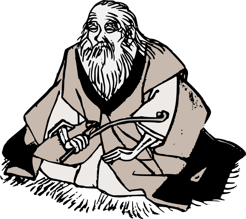 Wise Man Png Pic (black, silver, beige, white)