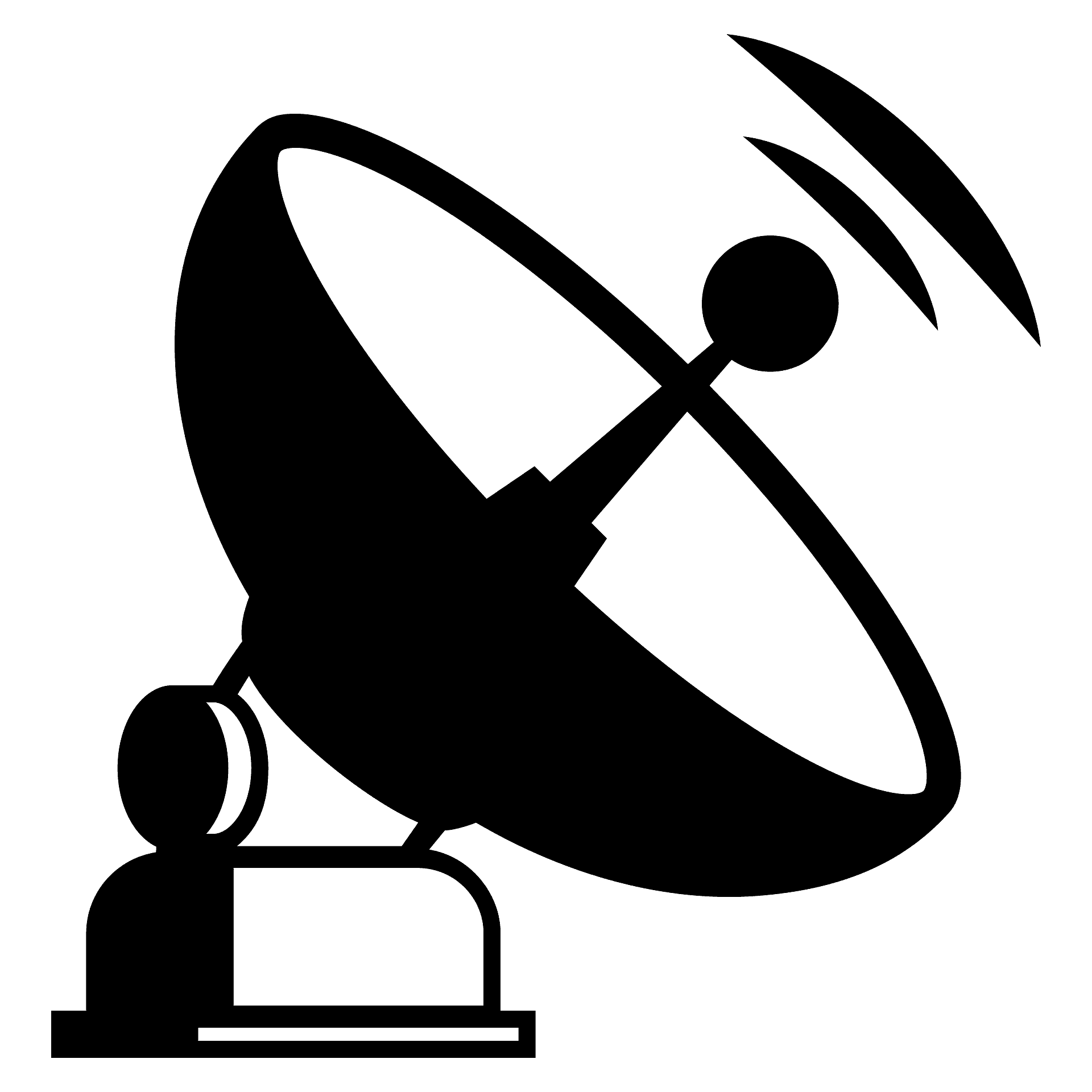 Dish Antenna Png Image (black, gray)