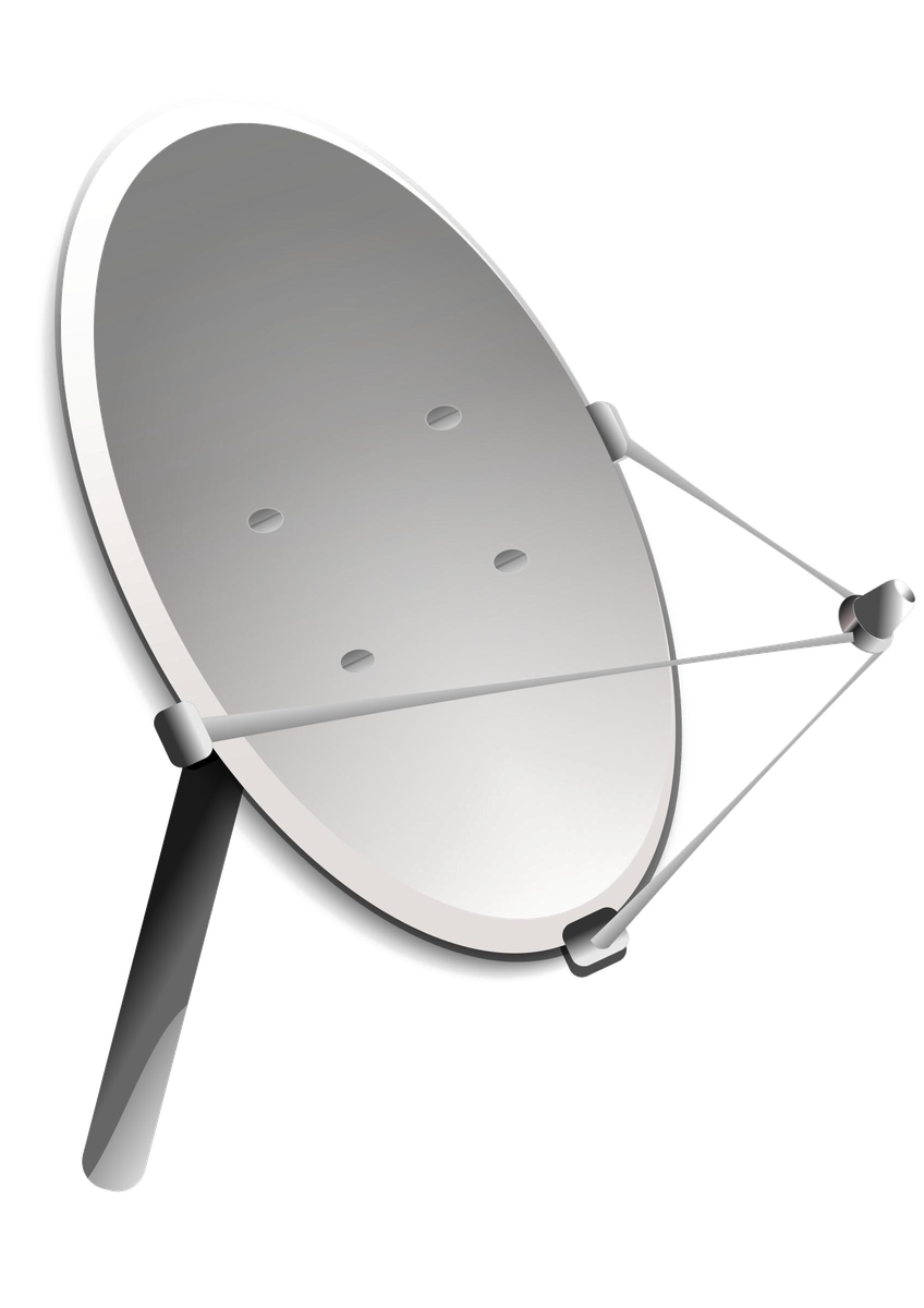 Dish Antenna Png Photo (white, black, gray, beige)