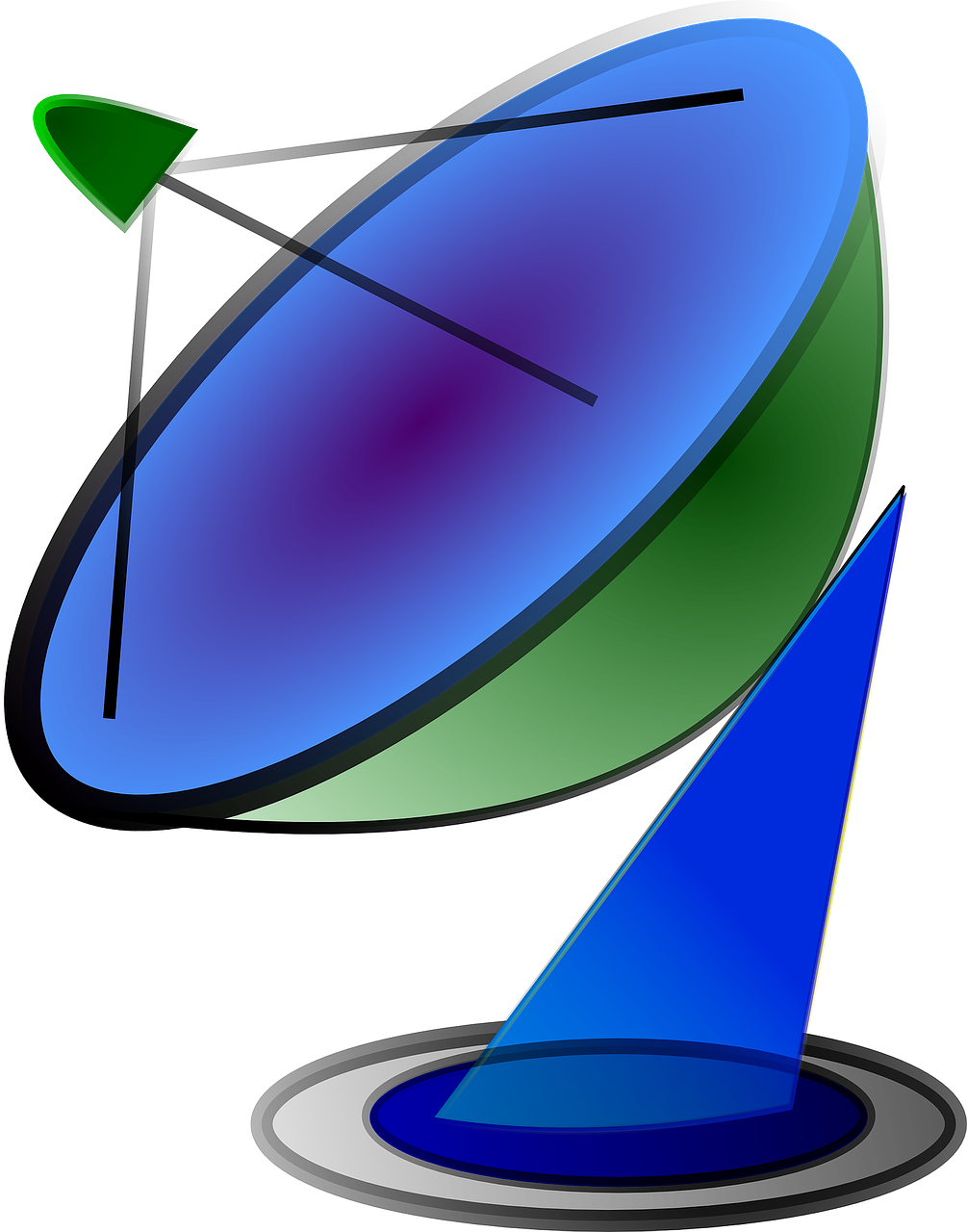 Dish Antenna Png Picture (black, green, blue, gray)