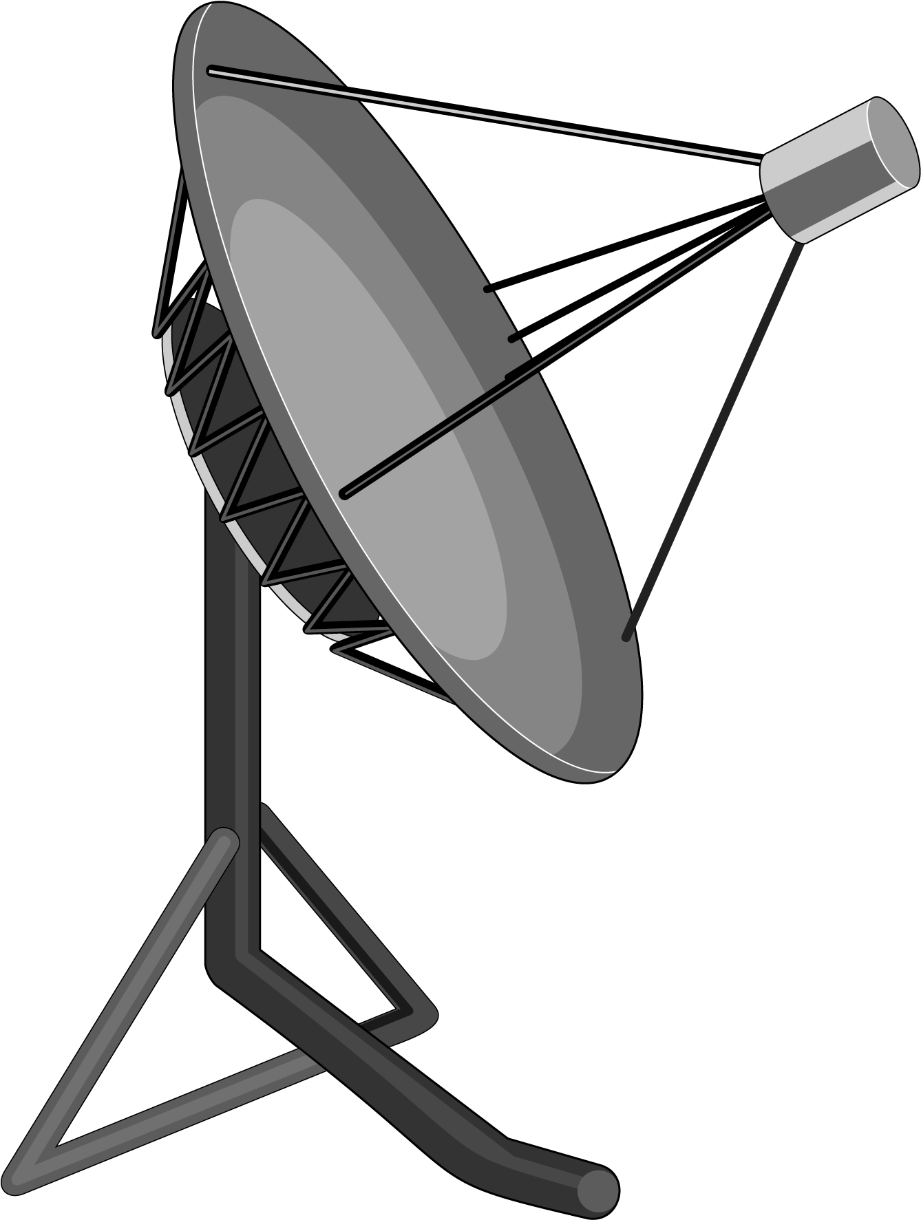 Dish Antenna Satellite Png Photos (black, gray, silver)