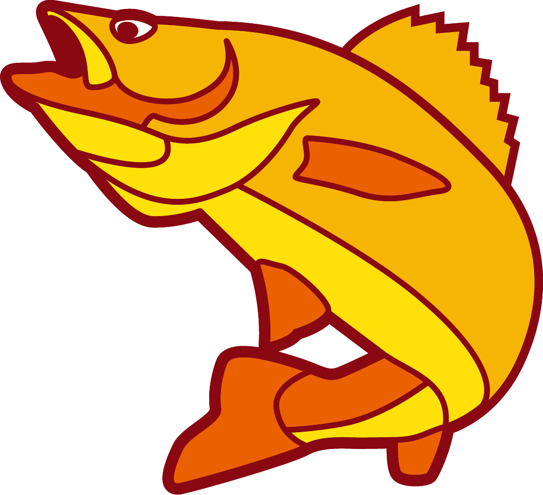 Fish Cartoon Png Clipart (gold, chocolate, orange, white)