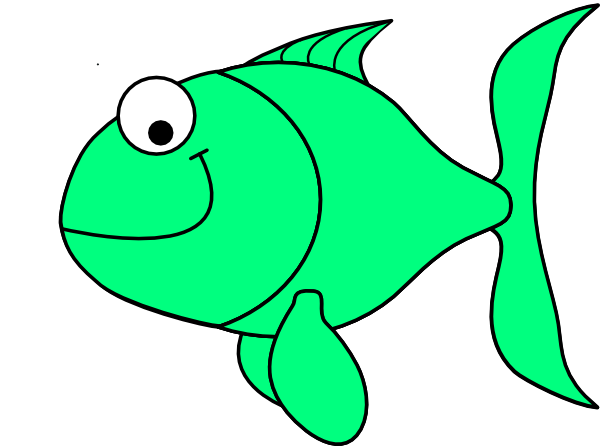 Fish Cartoon Png Picture (lime, greenish blue, teal, white, black)